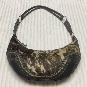 Animal Exotic Calf Hair Hobo Shoulder Purse